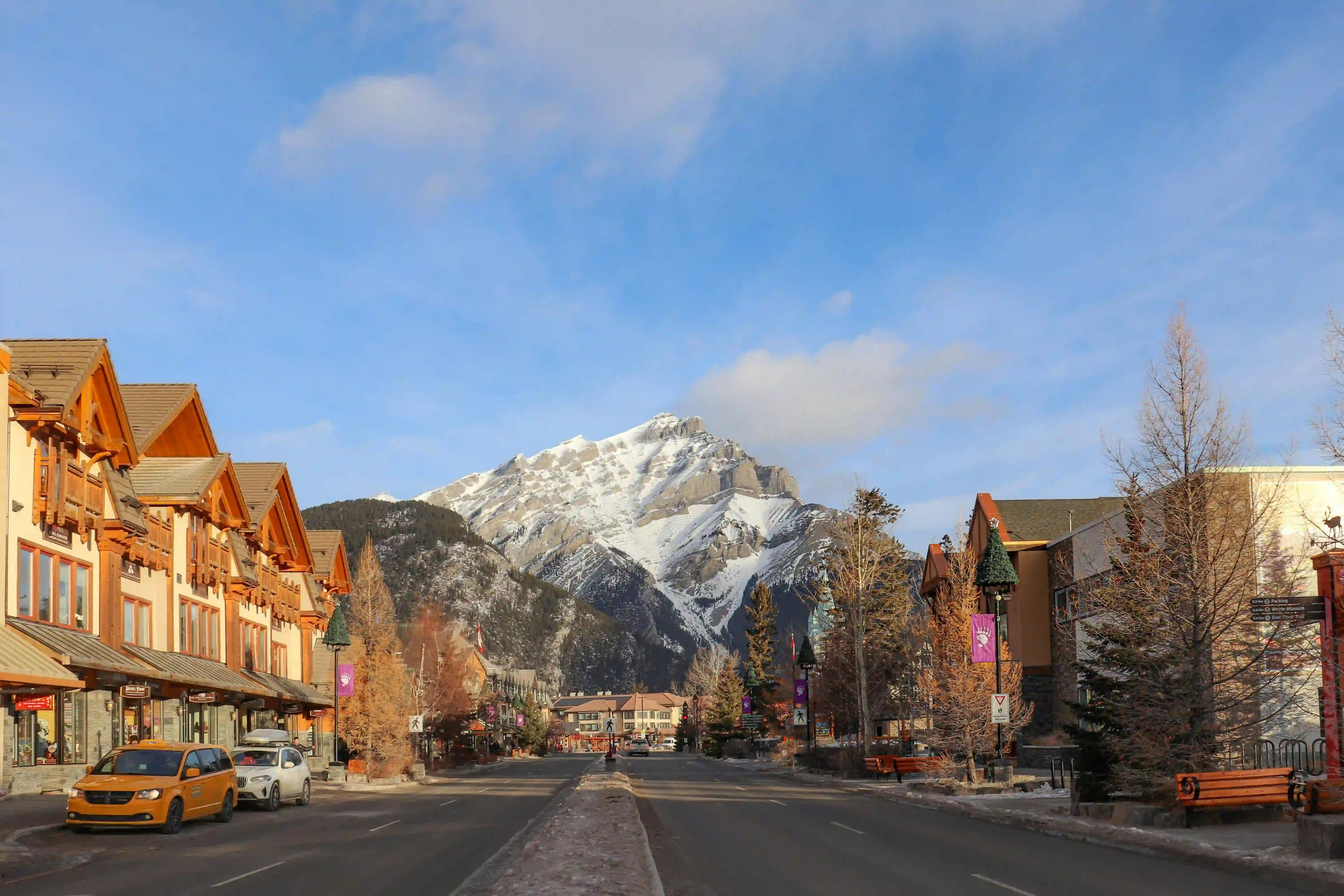 Banff Avenue town view